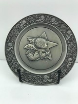 Vintage Hallmark Fine Pewter 1979 Little Angel Plate - USA Made - $9.50