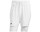 adidas Shorts &amp; Tight Set Men&#39;s Tennis Pants Sports White Asian Fit NWT ... - £59.39 GBP