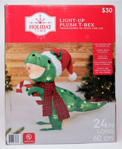 Holiday Time 67-266 LIGHT-UP Plush T-REX W/35 Lights 1.5&#39; X 2&#39; IN/OUTDOOR - New! - £23.89 GBP