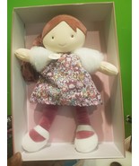 New Box 11&quot; Plush Jolijou Paris Demoiselle Pretty Doll Green Print White... - $33.65