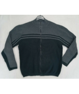 Vintage Original Arizona Size XL Men&#39;s Full Zip Sweater Black Gray Long ... - $16.93 CAD