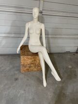 Seated Female Abstract Contemporary Fiberglass Mannequin With Head - $198.00