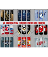 NHL Hockey 29 Teams Skinny Straight &amp; Tapered Tumbler Designs Bundle - $2.50