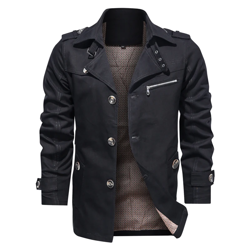 New Autumn Cotton Jacket Men Fashion Autumn Windbreaker Mens Jacket Busi... - $238.56