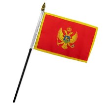 RFCO Montenegro 4&quot;x6&quot; Desk Stick Flag (No Base) (3) - £2.25 GBP+