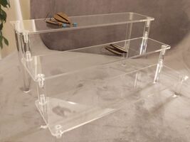 Acrylic Risers Display Stands, 3 Tier Perfume Organizer Display 12L x 3W... - $13.86