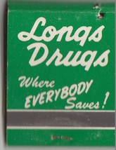 Vintage Strike on Matchbook Longs Drugs ~ California, Hawaii &amp; Alaska (grn) - $6.92 CAD