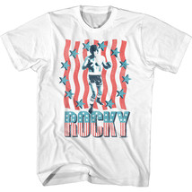 Rocky Stars and Stripes USA Flag Men&#39;s T Shirt Boxing Champion Patriot - £18.67 GBP+