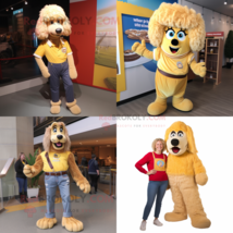 Gold Shepard&#39;S Pie mascot costume character dressed with a Mom Jeans and Shoe la - £1,055.90 GBP