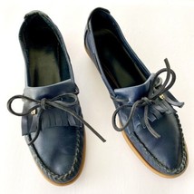 Etienne Aigner Navy Blue Loafers Slip On Flats Rubber Sole Comfort Shoes... - $26.95
