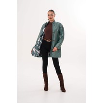 Vinci The Prado Reversible Green Leather Women Jacket image 12