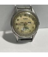 Buren Grand Prix Moonphase Triple Calendar Watch For Restoration 17j 34m... - $11,382.01 MXN