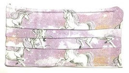 Realistic Pink White Silver Unicorn Pleated Face Mask, Star Moon Fantasy... - $17.59
