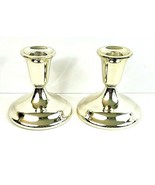 Rodgers Taper Candle Holders Silver Plate 4&quot; x 3 1/2&quot;  1 Pr Regency IOB - $23.05 CAD