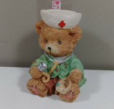 3 1/2 inch bear nurse fiquirne green scrubs - £4.78 GBP