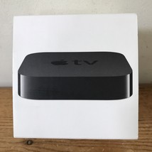 Apple TV A1427 3rd Generation In Original Box w/ Remote Power Plug Black - £31.69 GBP