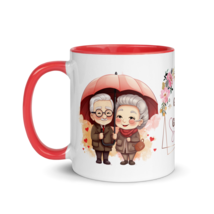 Accent Coffee Mug 11oz | Best Grandpa and Grandma Ever Holding an Umbrella - £20.45 GBP