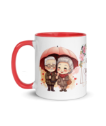 Accent Coffee Mug 11oz | Best Grandpa and Grandma Ever Holding an Umbrella - $35.84 CAD