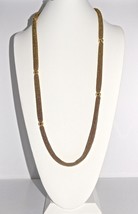Adami &amp; Martucci Soft Gold Mesh Long Necklace With Gold Balls-RRP $315 - £115.99 GBP