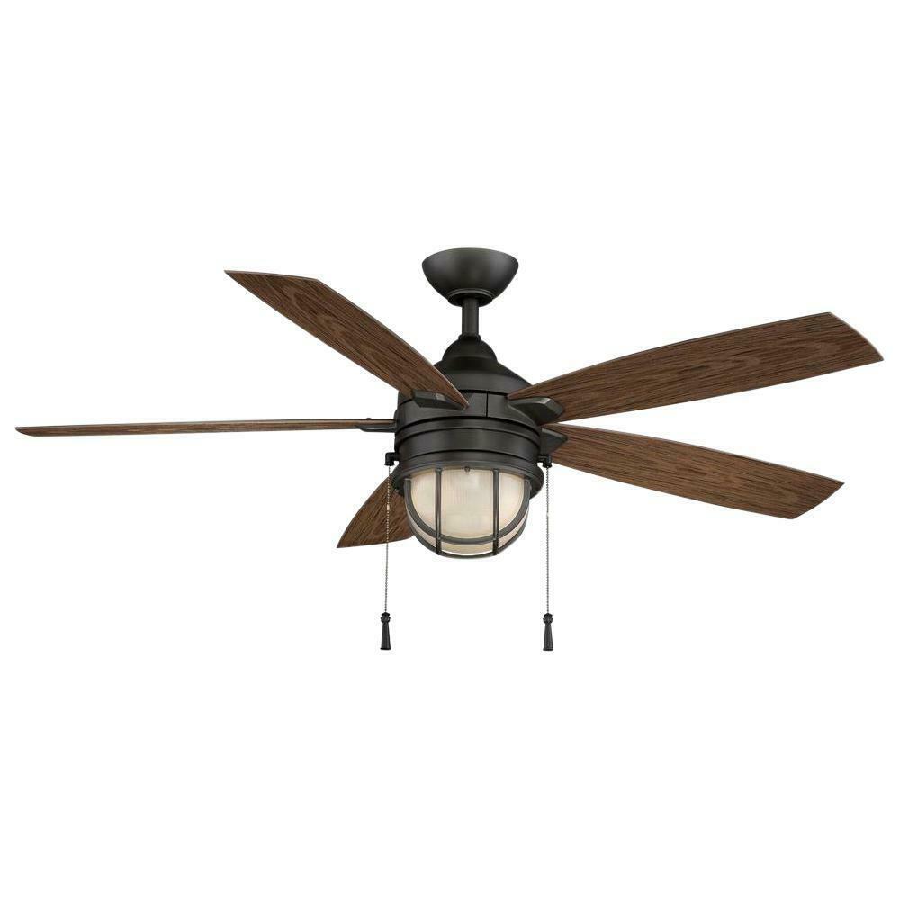 Hampton Bay 52 Ceiling Fan With Light Kit Black