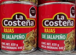 2X LA COSTENA JALAPENO SLICES ( RAJAS DE JALAPENOS ) 2 OF 820g EA -FREE ... - $24.74