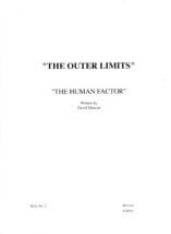 1964’s THE OUTER LIMITS: THE HUMAN FACTOR repro TV series script - $30.82 CAD