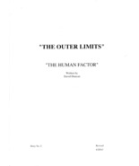 1964’s THE OUTER LIMITS: THE HUMAN FACTOR repro TV series script - $30.88 CAD