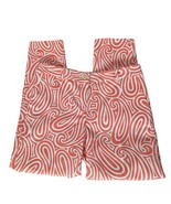 Michael Michael Kors Paisley Print Tapered Leg Pants Size 10 Orange White - $46.85 CAD