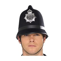 Smiffy&#39;s Police Hat Felt with Badge - Black  - £24.21 GBP