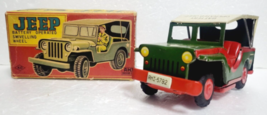 JEEP Vecchia mini auto giocattolo in latta prodotta in GIAPPONE Antica K... - $211.46