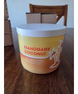 BBW Bath &amp; Body Works MAHOGANY COCONUT Large 3-Wick Candle, 14.5 oz - $449.29 MXN