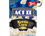 3x Packs | Act II Kettle Corn Flavor Microwave Popcorn | 3 Bags Per Pack - $20.77