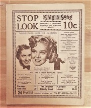 STOP LOOK &#39;Sing a Song&#39; Newspaper-style Magazine - Song Lyrics and Comics - 1939 - £10.24 GBP