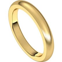 Authenticity Guarantee 
18k Yellow Gold 3 MM Heavyweight Comfort Fit Half Rou... - £694.64 GBP+