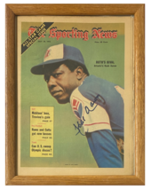 Hank Aaron Autographed Braves 7/29/72 The Sporting News Framed Magazine PSA/DNA - £354.82 GBP