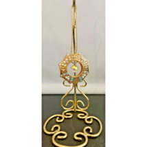 Vintage Gold Tone Crystal Embellished Christmas Ornament - £15.81 GBP