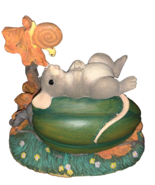 Charming Tails Vintage Resin Fall Figurine Sleeping Mouse on Gourd 3.75&quot; - $24.39 CAD