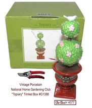 National Home Gardening Club Porcelain &quot; Topiary &quot; Trinket Box #G1388 - $49.95