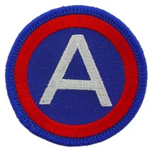 U.S. Army 3rd Army Patch Blue &amp; Red 3&quot; - £6.88 GBP
