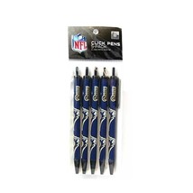 Qty 2 NFL Los Angeles Rams Football Team Official 5Pack Yellow/Blue Click Pens - £10.89 GBP