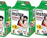 60 Sheets Of Fujifilm Instax Mini Instant Film (3 Packs Of 20 Film Sheets). - $77.95