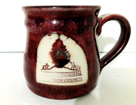 Bruning Studio Art Pottery Mug Maroon NW Environmental Education Council... - $8.99