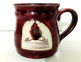 Bruning Studio Art Pottery Mug Maroon NW Environmental Education Council 4&quot;H EUC - £9.15 GBP