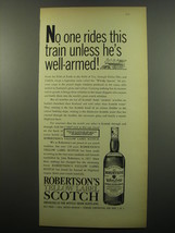 1960 Robertson&#39;s Yellow Label Scotch Ad - No one rides this train - £12.07 GBP