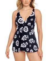 $109 Swim Solutions Flyaway Tummy-Control Swimdress Size 16 - £51.52 GBP