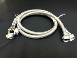 GE Appliances 4 ft. Universal Stainless Steel Washer Hoses - 2 PACK - $19.79