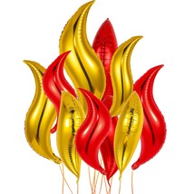 10 Pcs Fire Balloon Firefighter Birthday Party Decorations 24 Inch Fire Truck Bi - £10.16 GBP