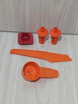 Tupperware vintage gadget orange cheese cutter egg separator mini cookie... - $10.29