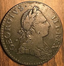 1774 Uk Gb Great Britain Half Penny - Non Regal - Interesting Coin - £48.74 GBP