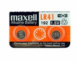 Maxell Batteries LR41 (192, AG3) Alkaline Button Size Battery, On Tear S... - £5.28 GBP